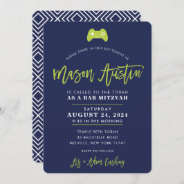 バー（ユダヤ教の）バル・ミツバーコントモダンラーゲーマー海軍ライムメイスン 招待状