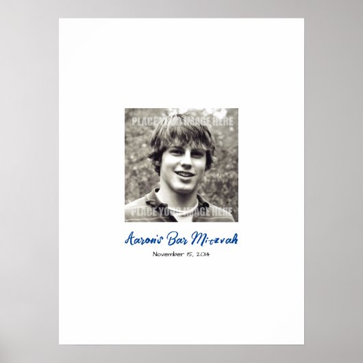 バー(ユダヤ教の)バル・ミツバーサインインパーティーボードポスター ポスター (正面)