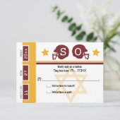 バー(ユダヤ教の)バル・ミツバーサッカーチケットRSVP 出欠カード (スタンド正面)