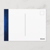 バー(ユダヤ教の)バル・ミツバーサンキュー祈りの言葉ショールブルー ポストカード (裏面)