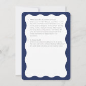 バー(ユダヤ教の)バル・ミツバーサービス情報アドバイスネイビー 招待状 (裏面)