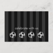 バー(ユダヤ教の)バル・ミツバーシルバーサッカーボール 招待状 (正面)