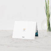 バー（ユダヤ教の）バル・ミツバーシンプルターコイズモダンアゲートスクリプト サンキューカード (裏面)