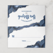 バー(ユダヤ教の)バル・ミツバーシンプルネイビモダンーブルーシルバーゲート プレイスカード (外部開封)