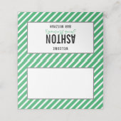 バー（ユダヤ教の）バル・ミツバーシンプルブモダンはっきりしたロック黒緑 プレイスカード (外部開封)