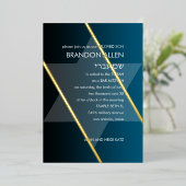 バー(ユダヤ教の)バル・ミツバーシンプルモダンYou Choose Color 箔シーズンカード (立ち正面)