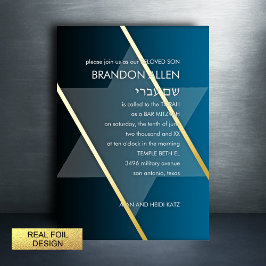 バー（ユダヤ教の）バル・ミツバーシンプルモダンYou Choose Color 箔シーズンカード