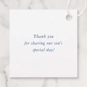 バー（ユダヤ教の）バル・ミツバーシンプル平モダン星青王室の色 フェイバータグ (裏面)