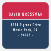 バー(ユダヤ教の)バル・ミツバーシンプル赤はっきりした海軍サッカー スクエアシール (正面)