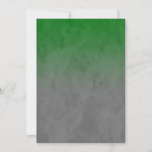 バー（ユダヤ教の）バル・ミツバースタイリッシュグリーンスター・オブ・デビッグラデーションド 招待状 (裏面)