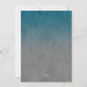 バー（ユダヤ教の）バル・ミツバースタイリッシュティール（緑がかった色）ブルースターオブデイビッドグラ 招待状 (裏面)