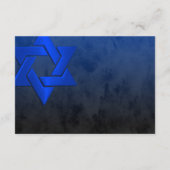 バー(ユダヤ教の)バル・ミツバースタイリッシュブルースターオブデイビッドグラデーション 招待状 (裏面)