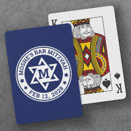 バー（ユダヤ教の）バル・ミツバースターのデイビッドブルー任意の色モノグラム トランプ