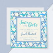 バー(ユダヤ教の)バル・ミツバースターのデイビッド・フラット保存デイト・カード セーブザデート