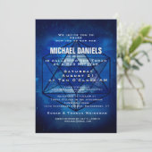 バー（ユダヤ教の）バル・ミツバースターオブデイビッドブルー宇宙 招待状 (スタンド正面)