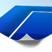 バー(ユダヤ教の)バル・ミツバースターオブデイビッドモダンブルージオメトリック ポスター (角)