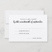 バー（ユダヤ教の）バル・ミツバースターオブデイヴィッドダマスクブラックフェード 出欠カード (裏面)