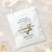 バー(ユダヤ教の)バル・ミツバースターオブデイヴィッドリボン フェイバーバッグ (クリップ留めされた状態)