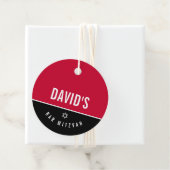 バー（ユダヤ教の）バル・ミツバースターシンプルモダンボーイグレイ赤 フェイバータグ (インサイチュ)