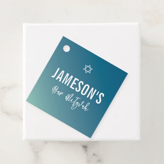 バー(ユダヤ教の)バル・ミツバースモダンター青ミント勾配 フェイバータグ (インサイチュ)