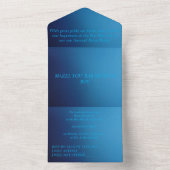 バー（ユダヤ教の）バル・ミツバーソン13シンプル オールインワン招待状 (内側)