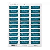 バー（ユダヤ教の）バル・ミツバーターコイズアゲグラデーションート差出人住所 ラベル (フルシート)