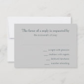 バー（ユダヤ教の）バル・ミツバーティール（緑がかった色）と銀ストライプの星ダビデ 出欠カード (裏面)