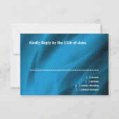 バー（ユダヤ教の）バル・ミツバーティール（緑がかった色）ブルースターオブデイビッド 出欠カード (正面)