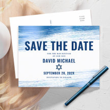 バー（ユダヤ教の）バル・ミツバーデ救ート海軍タイポグラフィブルーフォイル