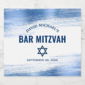 バー(ユダヤ教の)バル・ミツバーネイビーはっきりしたタイポグラフィブルーフォイルモダン ビールラベル (シングルラベル)