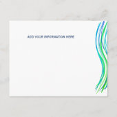 バー(ユダヤ教の)バル・ミツバーネオングリーン情報カード エンクロージャーカード (裏面)