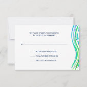 バー（ユダヤ教の）バル・ミツバーネオングリーン祈りの言葉シャウルRSVP 出欠カード (裏面)