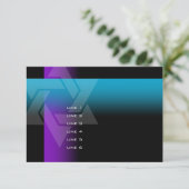 バー（ユダヤ教の）バル・ミツバーパープルとターコイズオン任意の色 カード (スタンド正面)