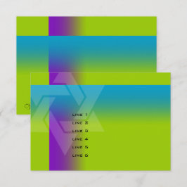 バー（ユダヤ教の）バル・ミツバーパープルとターコイズオン任意の色 カード