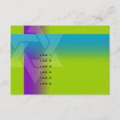 バー（ユダヤ教の）バル・ミツバーパープルとターコイズオン任意の色 カード (正面)