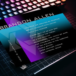 バー（ユダヤ教の）バル・ミツバーパープルとターコイズオン任意の色 招待状