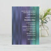 バー（ユダヤ教の）バル・ミツバーパープルグリーンブルーストライプズ 招待状 (スタンド正面)