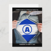 バー(ユダヤ教の)バル・ミツバーヒーローザデイトポストカード 案内ポストカード (正面/裏面)