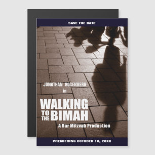 バー（ユダヤ教の）バル・ミツバービマ映画デートのセーブ マグネット招待状