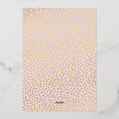 バー（ユダヤ教の）バル・ミツバーピ淡い色のンク金ゴールドダニエルハンナ 箔招待状 (裏面)