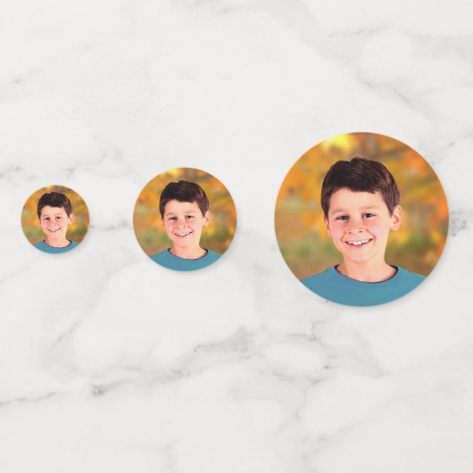 バー（ユダヤ教の）バル・ミツバーフォトはっきりしたチャコールグレー銀箔 コンフェッティ (正面)