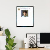 バー(ユダヤ教の)バル・ミツバーフォトサインインボード ポスター (ホームオフィス)