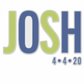 バー(ユダヤ教の)バル・ミツバーブはっきりしたロック型ネイビーブルー シール (正面)