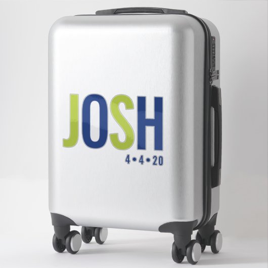 バー(ユダヤ教の)バル・ミツバーブはっきりしたロック型ネイビーブルー シール (スーツケース)