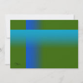 バー（ユダヤ教の）バル・ミツバーブルーとターコイズオン任意の色 招待状 (裏面)