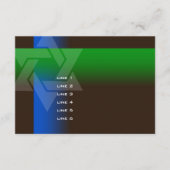 バー（ユダヤ教の）バル・ミツバーブルーと緑の色 招待状 (正面)