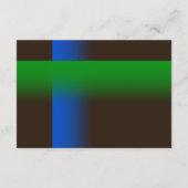 バー（ユダヤ教の）バル・ミツバーブルーと緑の色 招待状 (裏面)