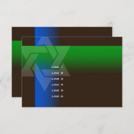 バー（ユダヤ教の）バル・ミツバーブルーと緑の色 招待状