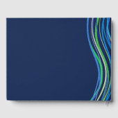 バー（ユダヤ教の）バル・ミツバーブルーアンドグリーン祈りの言葉ショール ゲストブック (裏面)