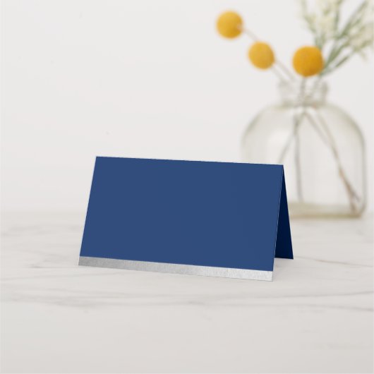 バー（ユダヤ教の）バル・ミツバーブルーシルバーフモダンォード座席表 プレイスカード (裏面)